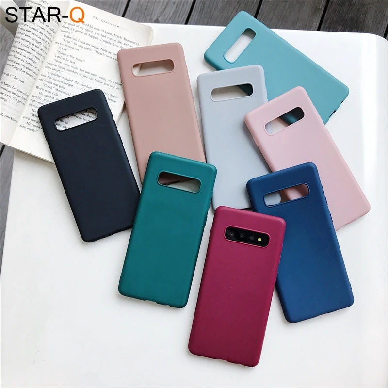 candy color silicone phone case for samsung galaxy note 10 9 8 s10 s10e s9 s8 s20 plus e galaxi matte soft tpu back cover cases