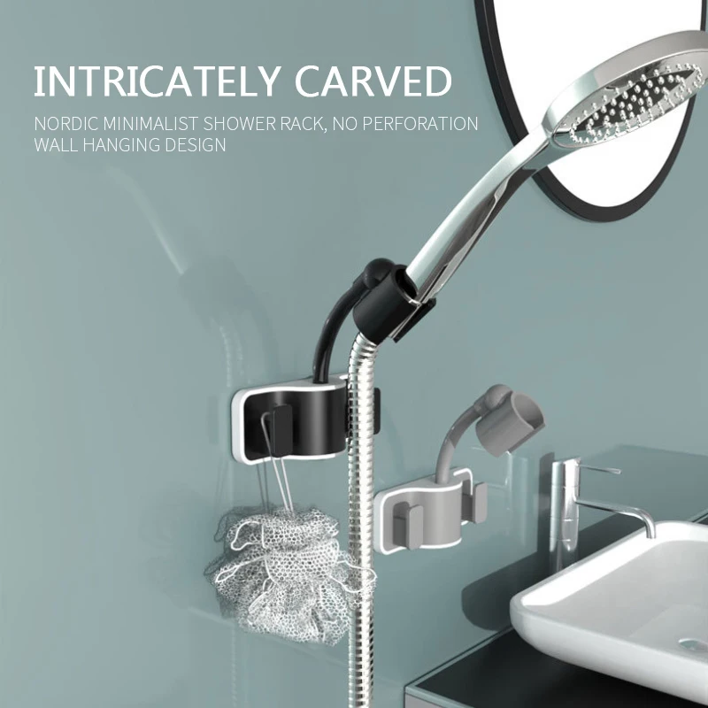 

Shower Holder Frame Bathroom Strong Vacuum Suction Cup Wall Mount Holder Adjustable Hand Shower Head Bracket Bathroom Accessory