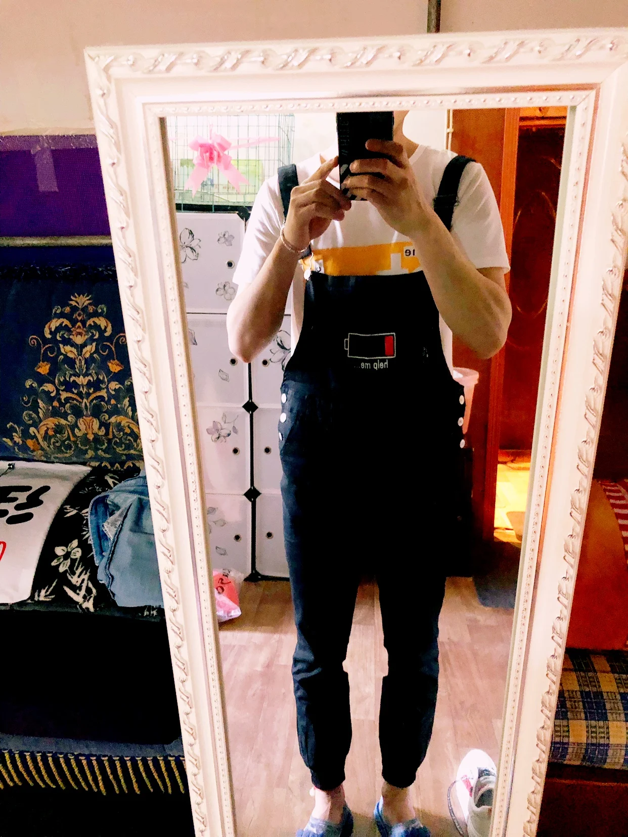 Мужские черные брюки карго с буквенным принтом нагрудник печатным рисунком