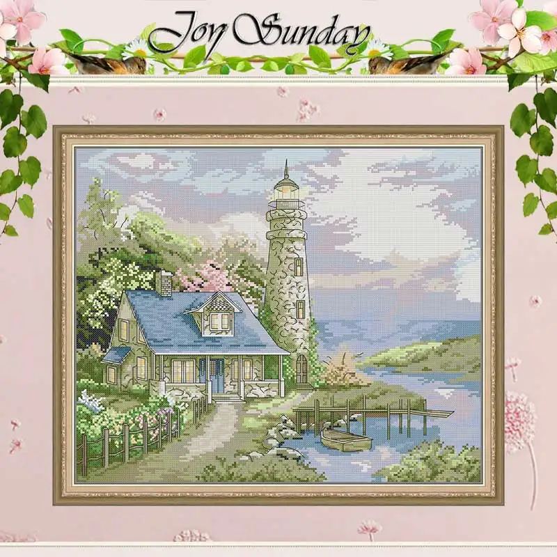 

Набор для вышивки крестиком 11CT 14CT с изображением маяков