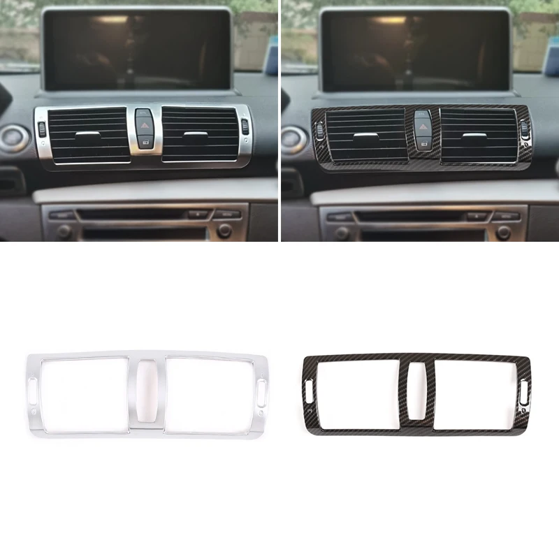 

For BMW 1 Series E81 2007 2008 2009 2010 2011 Car Carbon Texture Center Control Air Condition Vent Outlet Frame Cover Trim