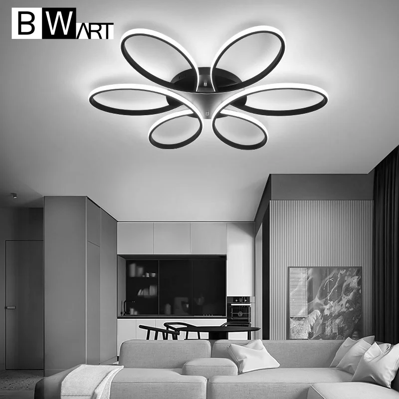 Bwarts-candelabro led moderno para sala de estar, dormitorio, comedor, control remoto, iluminación de araña interior de alto brillo, novedad