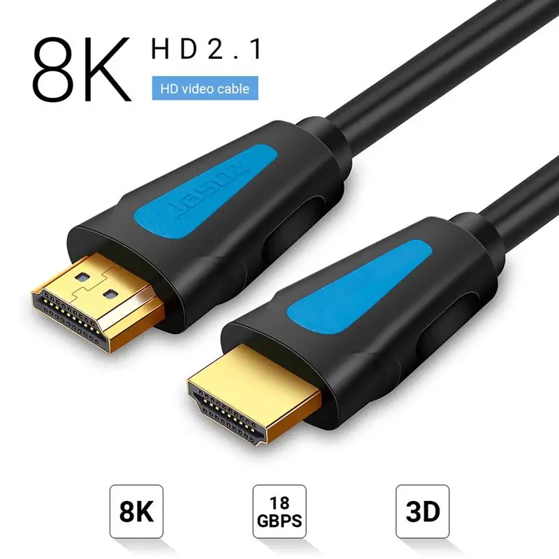 

Jasoz A118 аудио-и видеокабели 4K 60 Гц HDMI-совместимый 2,0 Sliptter высокоскоростные HDMI-совместимые кабели для HD ТВ-приставки проектора 5 м