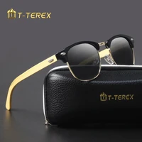t terex sunglasses polarized anti glare lens uv400 wood frame sun glasses wooden temples for men women a827