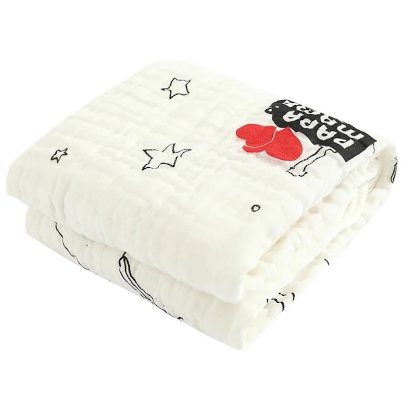 

Baby gauze six layers blanket wraps newborn accessories super soft absorbent children's bath towels 110*110CM gaze de coton