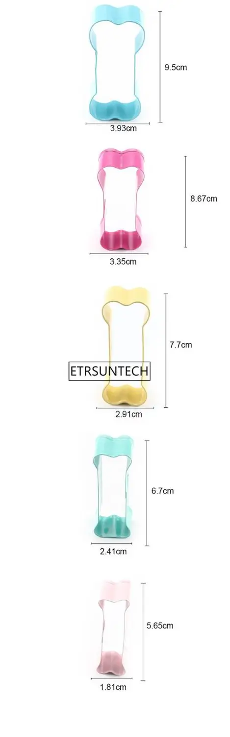 

50sets Cookie Cutter 3D Dog Bone Shape Biscuit Stamp Stainless Steel Cake Decorating Tools DIY Pastry Baking Cookie Molds