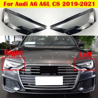 auto headlamp lampcover for audi a6 a6l c8 2019 2021 car front headlight cover lampshade head lamp shell light glass lens case