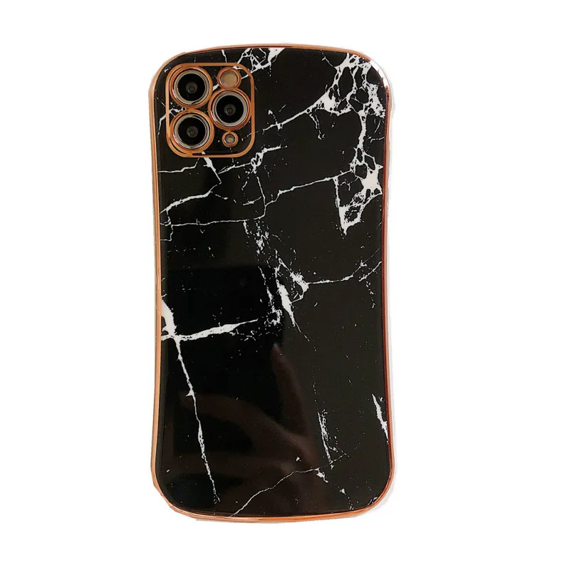 

Black and white marble pattern phone case is suitable for iPhone11 12Pro Max mini XR XS XSMax 8 7PluS anti-drop protective cover
