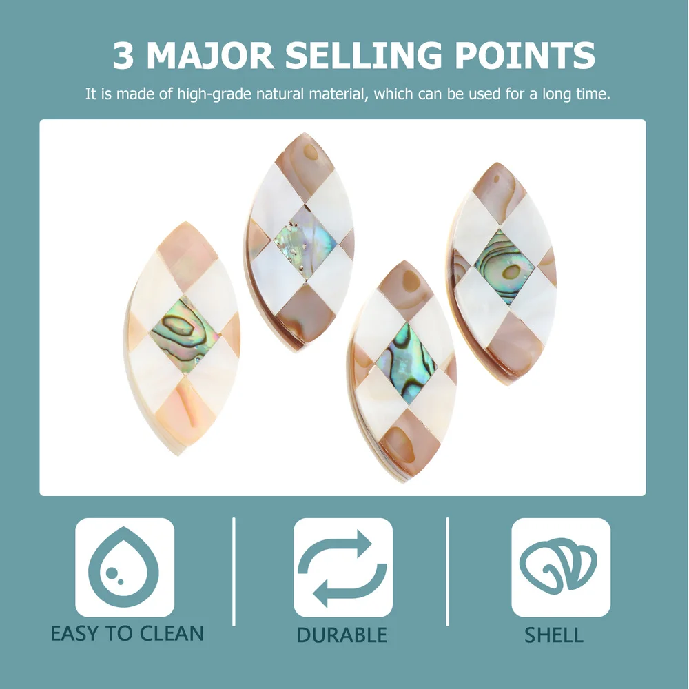 

4pcs Delicate Shell Chopstick Stand Fashionable Chopsticks Rack Spoon Rack