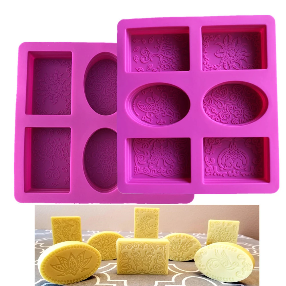 Hot Soap Mold Party Dessert Silicone Butterfly Shape 6 Hole Square Crafts Chocolate Cake Molding Handmade Tools | Дом и сад