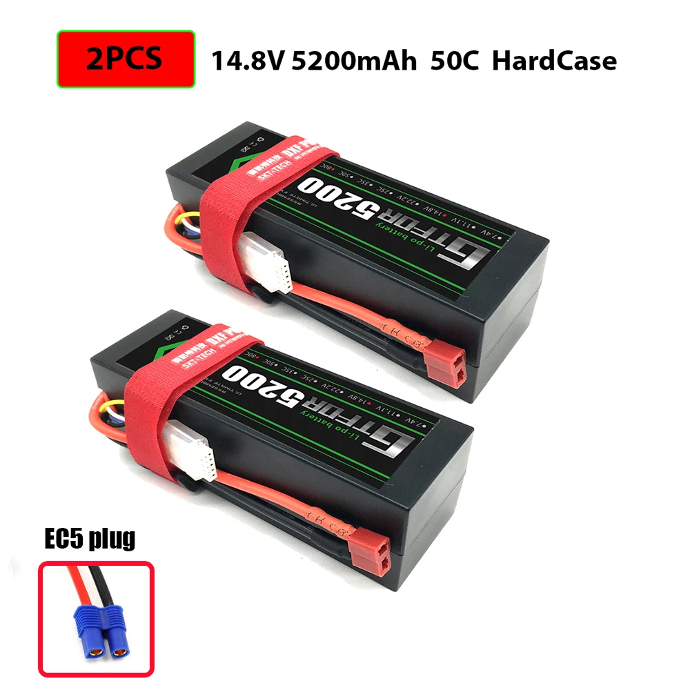 2PCS5200HARDEC5 2S 3S 4S 5200mAh 6000mAh 7000MAH 7,4 V 11,1 V 14,8 V 50C 60C 100C 120C GTFDR Lipo батарея для X-MAXX E-REVO RC автомобилей Лодка Дрон - Цвет: 2PCS5200HARDEC5