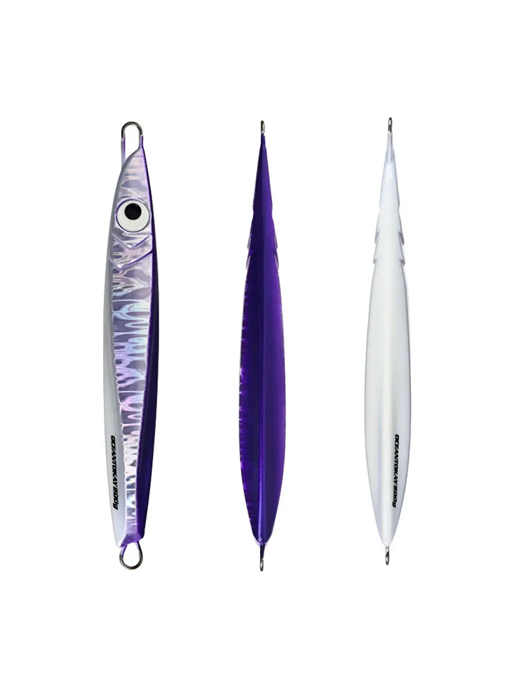 HYSBOY 100g/130g/160g/200g Best Slow Metal Jig Lures Fishing Bait Saltwater Lure Jigs Fish Fishing Luminous Jig Pike Hook Tackle