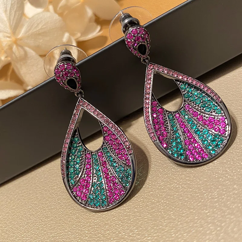 

Bilincolor fashion multicolor cz vintage earring for women