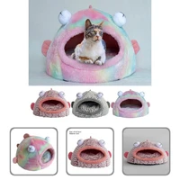 excellent pet nest removable cushion fabric semi enclosed cave pet sleeping nest bed cat bed pet sleeping bag