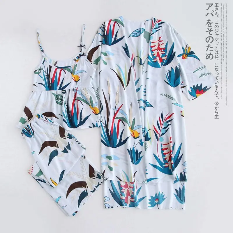 Новые костюмы из трех предметов тонкое кимоно в японском стиле весна-лето