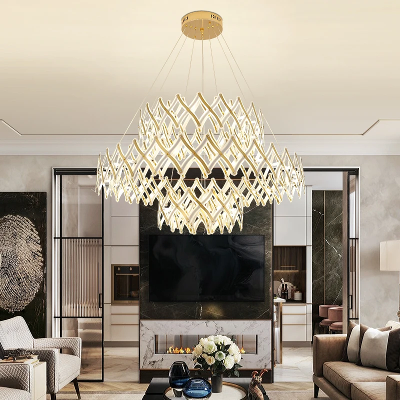 Кольцевая люстра в скандинавском стиле Современная креативная лампа для дома