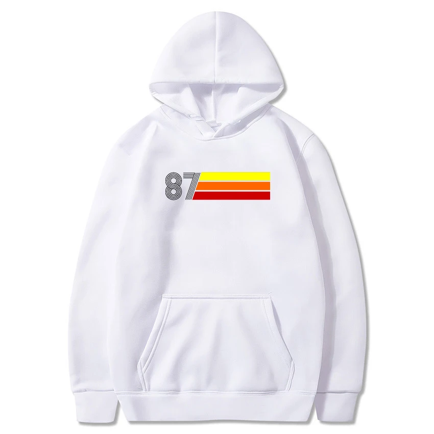 

1987 Letter Print Hoody Gift for Wife/girlfriend Women Long Sleeve Hoodies 12 Colors Streetwear Sweatshirts Female Hip Hop Tops