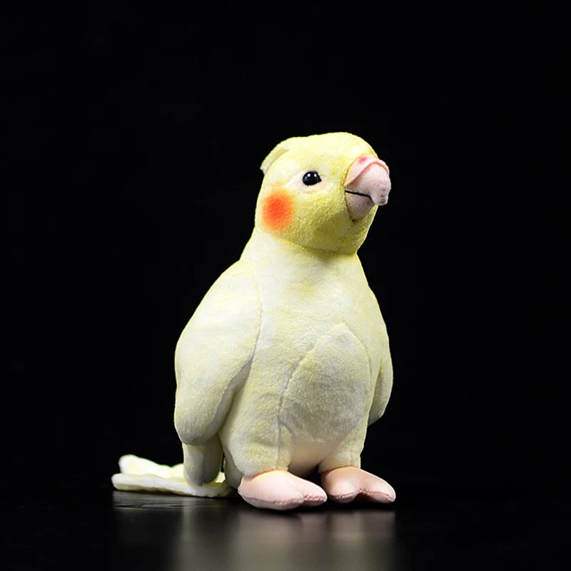 Yellow Реальная жизнь серый Cockatiel плюшевые игрушки 18 см маленький Экстра Мягкий реалистичный попугай Чучела Птицы Игрушки Животных Подарки для детей - Цвет: Yellow