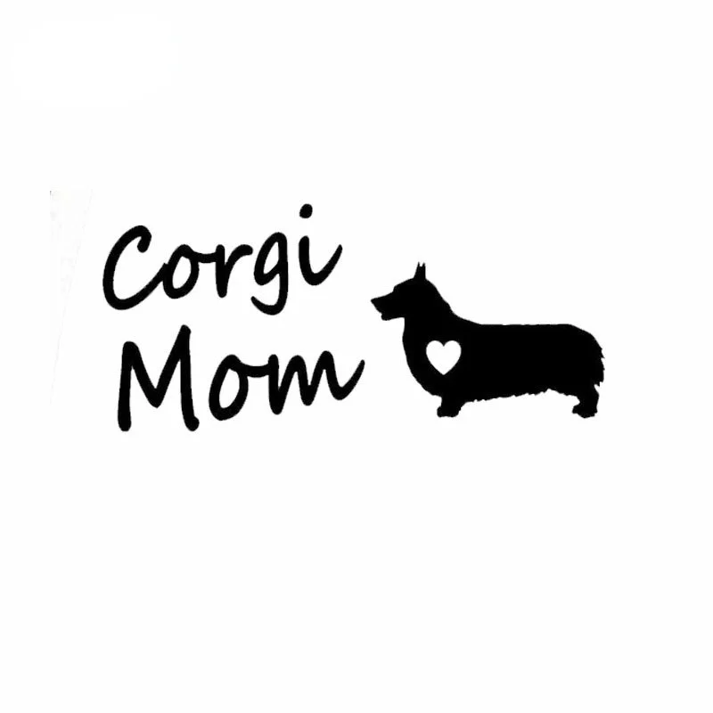 

7,5 "* 3,5" Корги мама собака порода забавная виниловая наклейка на окно автомобиля s