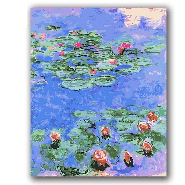 Набор для рисования по номерам на холсте водная Лилия закате|Картины номерам| |