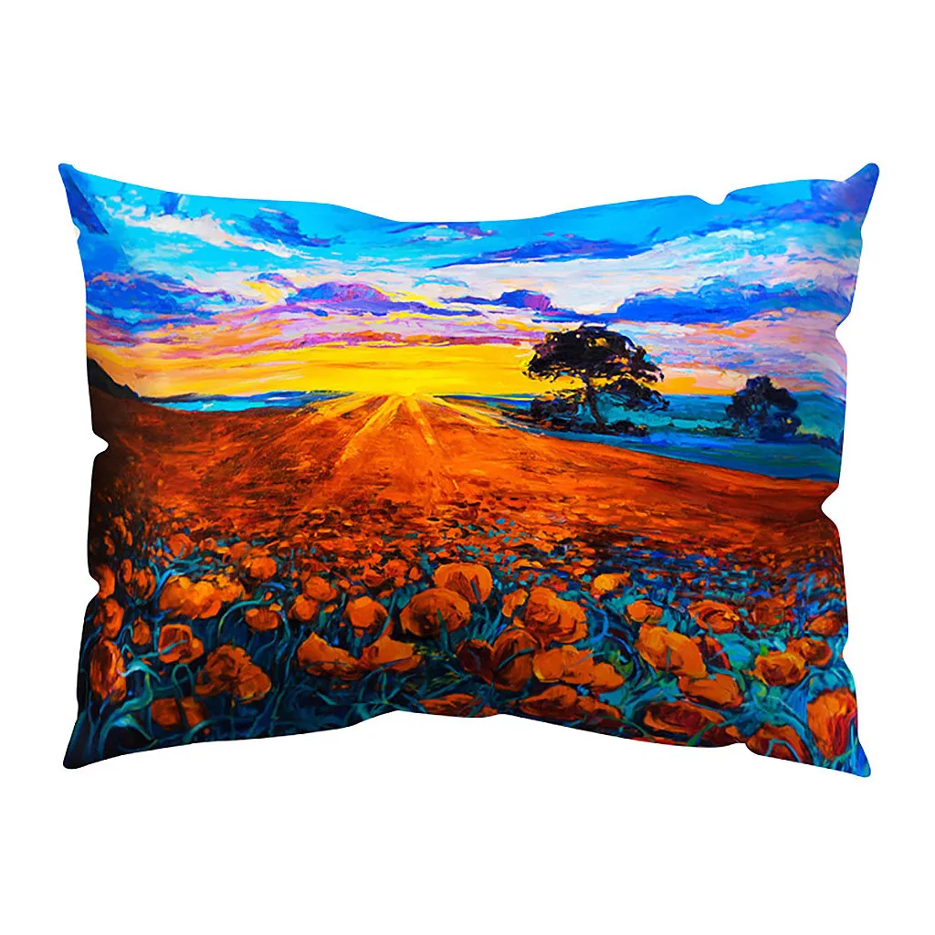 Печать подушка чехол полиэстер диван-подушка для автомобиля домашний декор 30X50