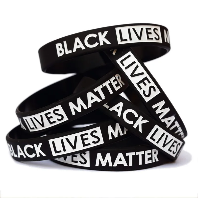 

Black Lives Matter Silicone Bangle Bracelet Wristband Debossed Silicone Awareness Wrist Band Bracelets Peaceful Protest March