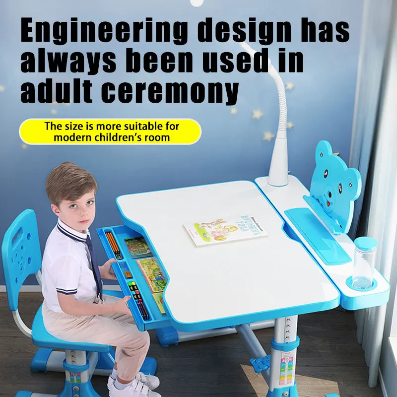 Study Desk Children Simple Primary School Pupils Writing and Chair Set Home Boy Girl Household Homework |