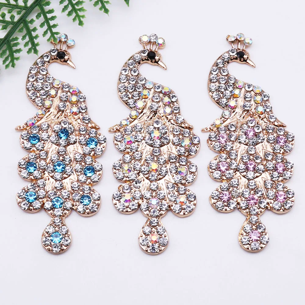 Красочные алмазные павлиньи наклейки для телефона украшения волос ручной работы