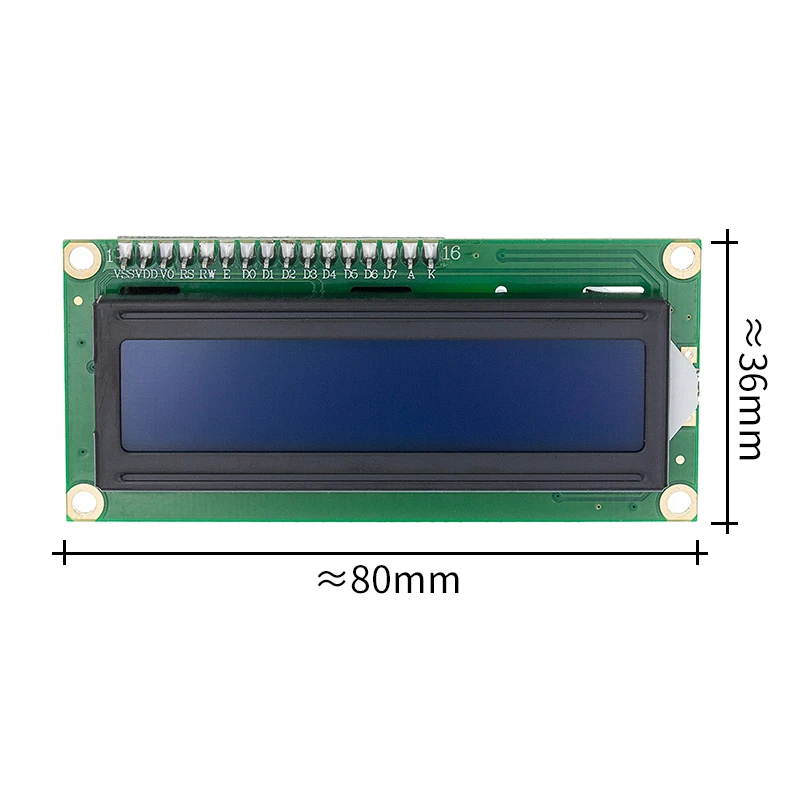 Модуль TENSTAR ROBOT LCD 1602 + I2C синий/зеленый экран PCF8574 адаптер IIC/I2C | Электронные