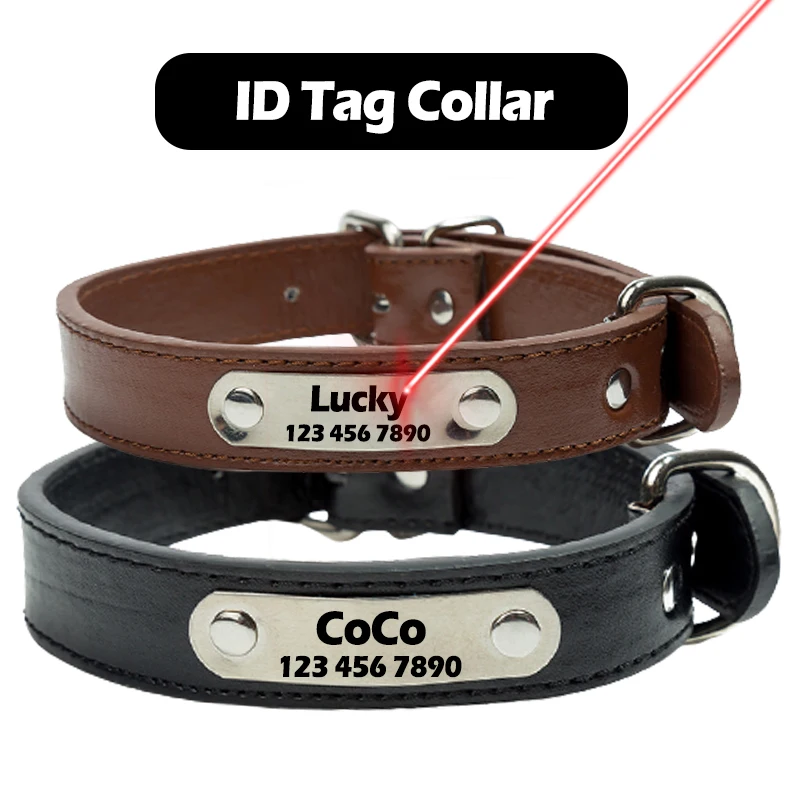 

Dog Collar Personalized Big Small Dog Collar Loss Prevention Customized Dogs Collar Address Tags for Chihuahua Pet Cats Collar