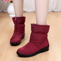 fashion winter warm plush womens snow boots high quality hot sale pure color new womens ankle boots chaussure femme zapatos
