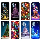 Черный чехол из ТПУ для Samsung galaxy A12 A22 A32 A42 A52 A72 4g 5g S21 PLUS, ультра задняя крышка с рождественской елкой