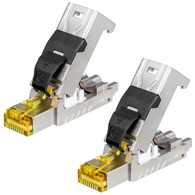 

RJ45 CAT 8.1 Network Plug, Gold-Plated Contacts, LAN Crimp Plug, Gigabit Connector for Patch Cable, Installation Cable