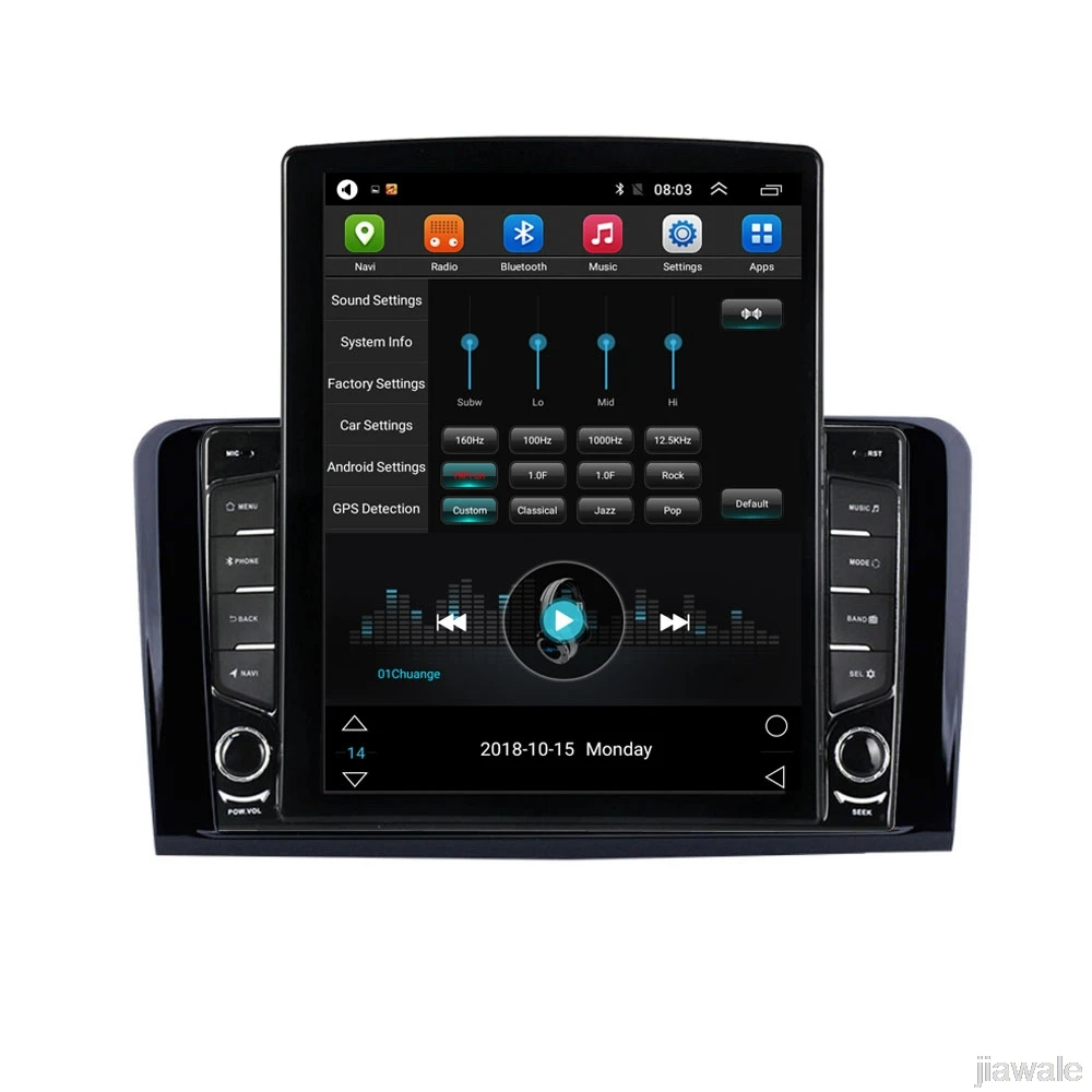 

9.7" octa core tesla style vertical screen Android 10 Car GPS video Multimedia for Benz ML GL Class W164 X164