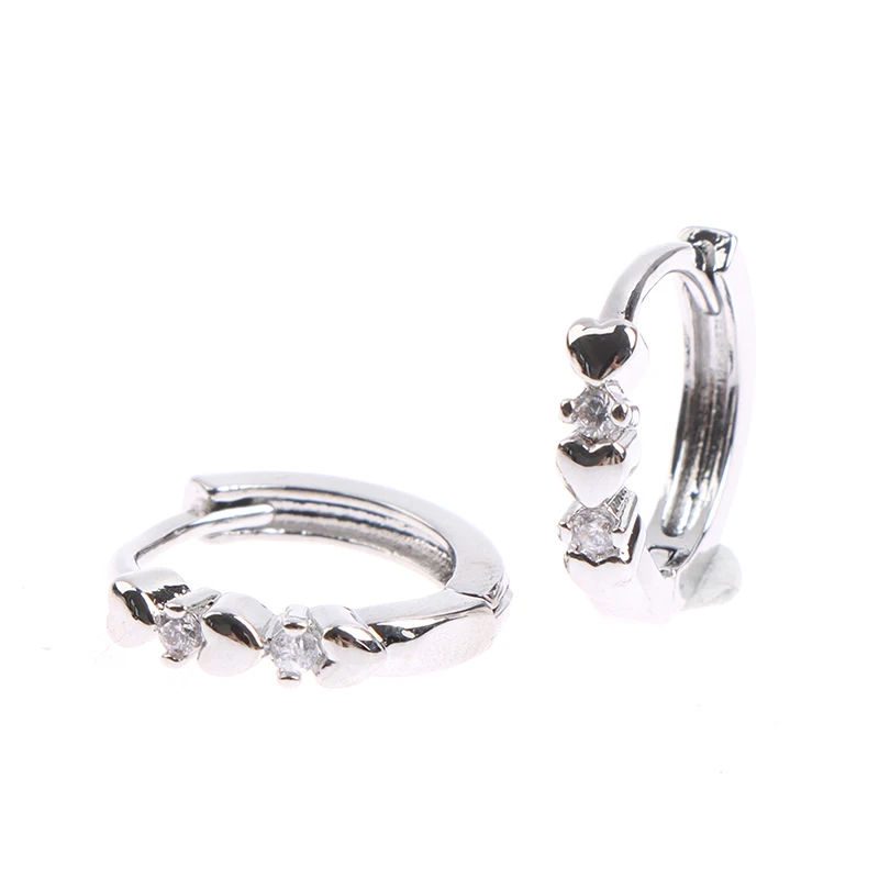 

1pair Love Shape Weight Loss Earrings Cubic Zirconia Magnetic Therapy Thin Earrings Chakra Burning Fat Health Jewelry