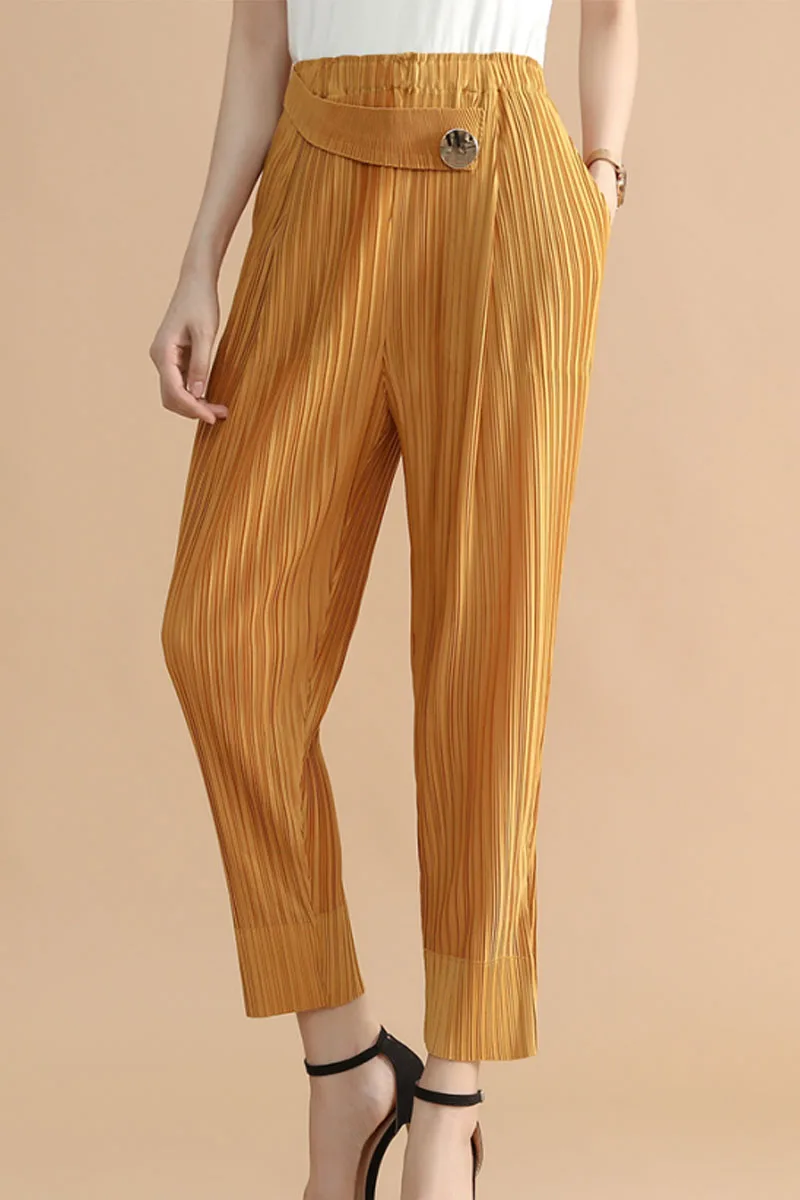 

SuperAen 2021 New Spring/summer Loose Casual Harem Ankle-Length Pants Women Slim Solid All Match