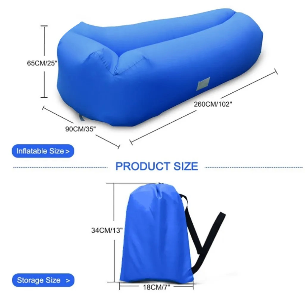 

Camping inflatable Sofa lazy bag 3 Season ultralight down sleeping bag air bed Inflatable sofa lounger trending products 2020
