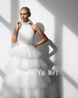 Chong Yu Mei платье для выпускного вечера чайные длинные многослойные платья из тюля с капкейками для особых случаев Простые платья для девушек для свадебной вечеринки