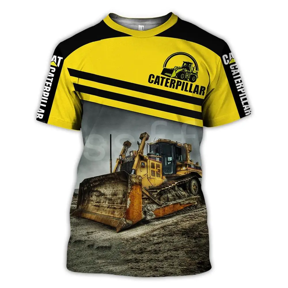

PLstar Cosmos Excavator Equipment Worker Machine 3d Printed women/men Summer T-shirts Short Sleeves Streetwear hip hop tshirts