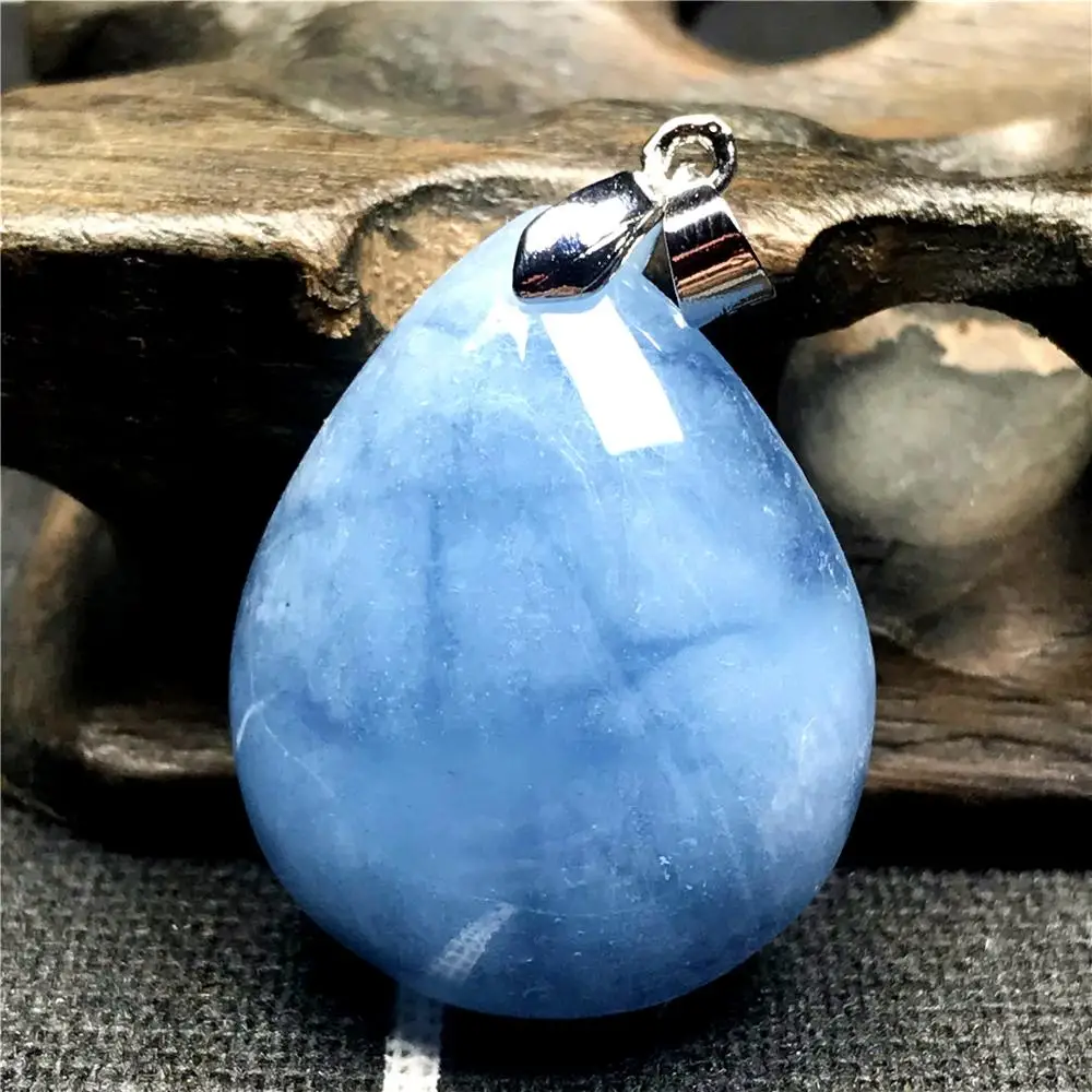 

Натуральный Синий аквамарин кулон для женщин и мужчин 30x23x10 мм драгоценный камень прозрачный в форме капли воды бусины серебряное ожерелье ...
