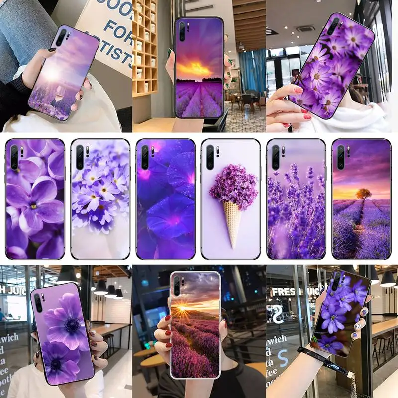 

lavender purple flowers Phone Case For Huawei P40 P20 P30 Mate 40 20 10 Lite Pro Nova 5t P Smart 2019