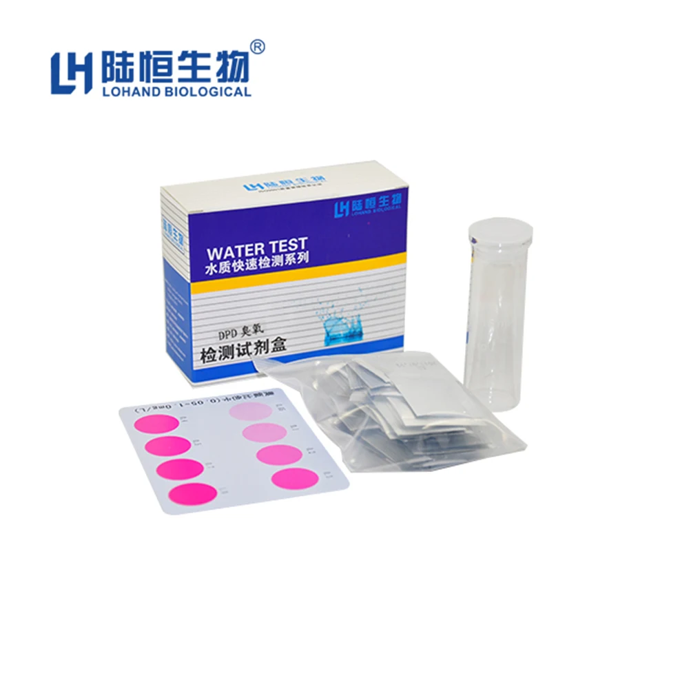 Qualidade da Água Ozônio na Água Kit de Teste de Detecção de Ozônio Kit de Teste Colorimétrico Tira Ozônio Rápida Detecção Reagente