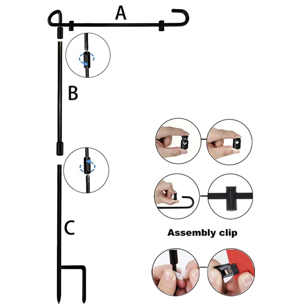 Подставка для садового флага держатель баннер улицы двора газона сада|Флаги
