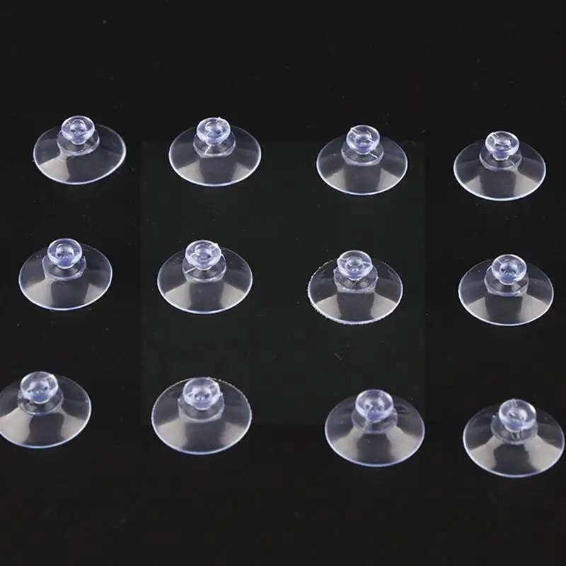 

10pcs 25mm Mushroom Sucker Fish Transparent Sucker Parts Sucker Perforated Adsorption Home Smooth Glass Flat A8w9