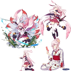 Аниме наклейка Three Ratels CA39 Yae Sakura Honkai Impact 3rd для автомобиля, топливного бака, крышки автомобиля, ноутбука, декоративная наклейка, детская игрушка, наклейка