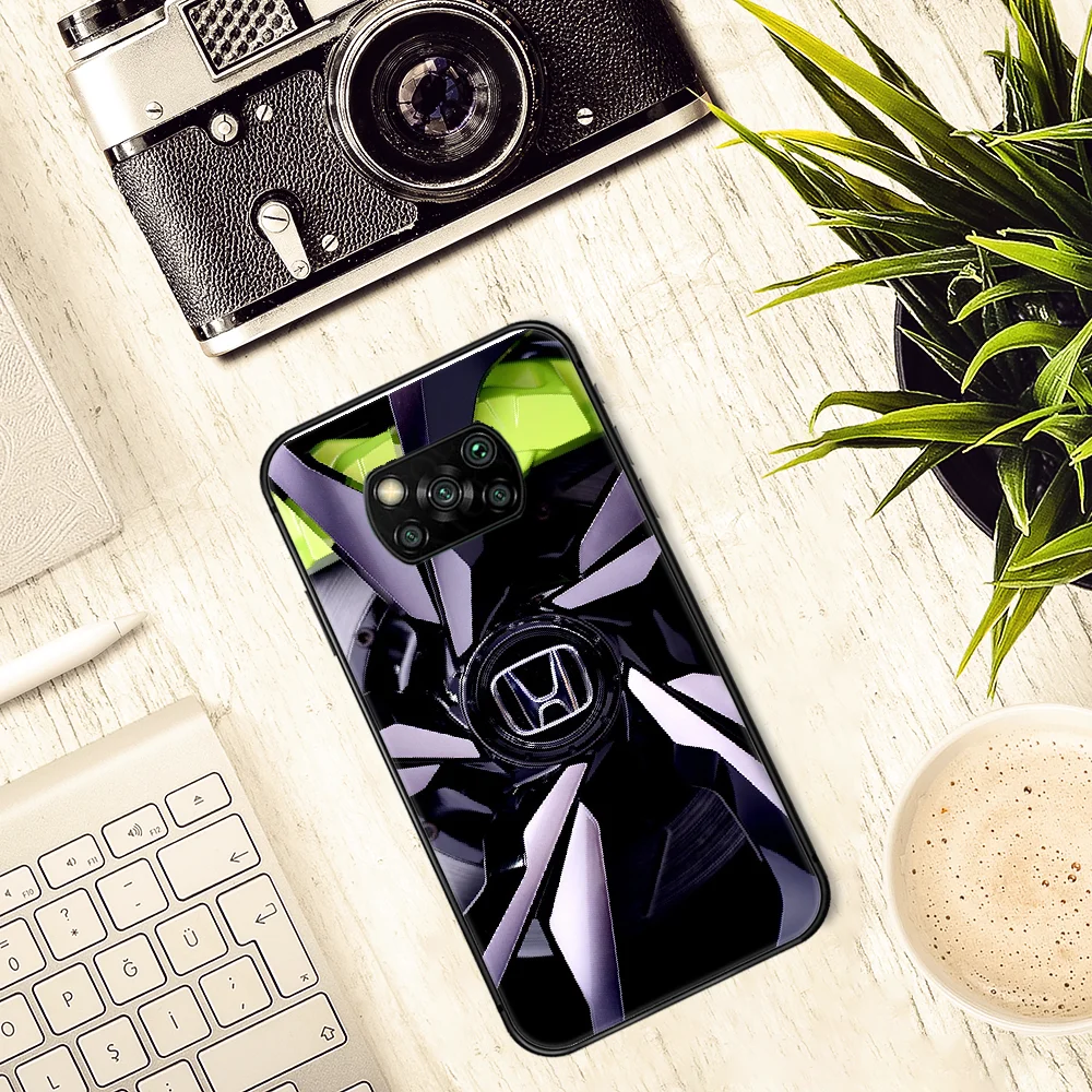 

Honda JDM Sport Car Cool Phone case Cover Hull For Xiaomi Mi A2 A3 8 9 9T Note 10 Se Lite Pro black Bumper Soft Coque Pretty