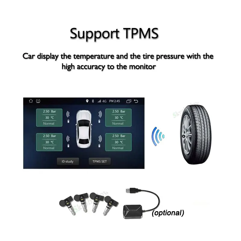 Автомобильный dvd-плеер DSP IPS Android 9 0 4 Гб ОЗУ + 64 ГБ RDS радио Bluetooth 2 GPS карта Wifi TPMS
