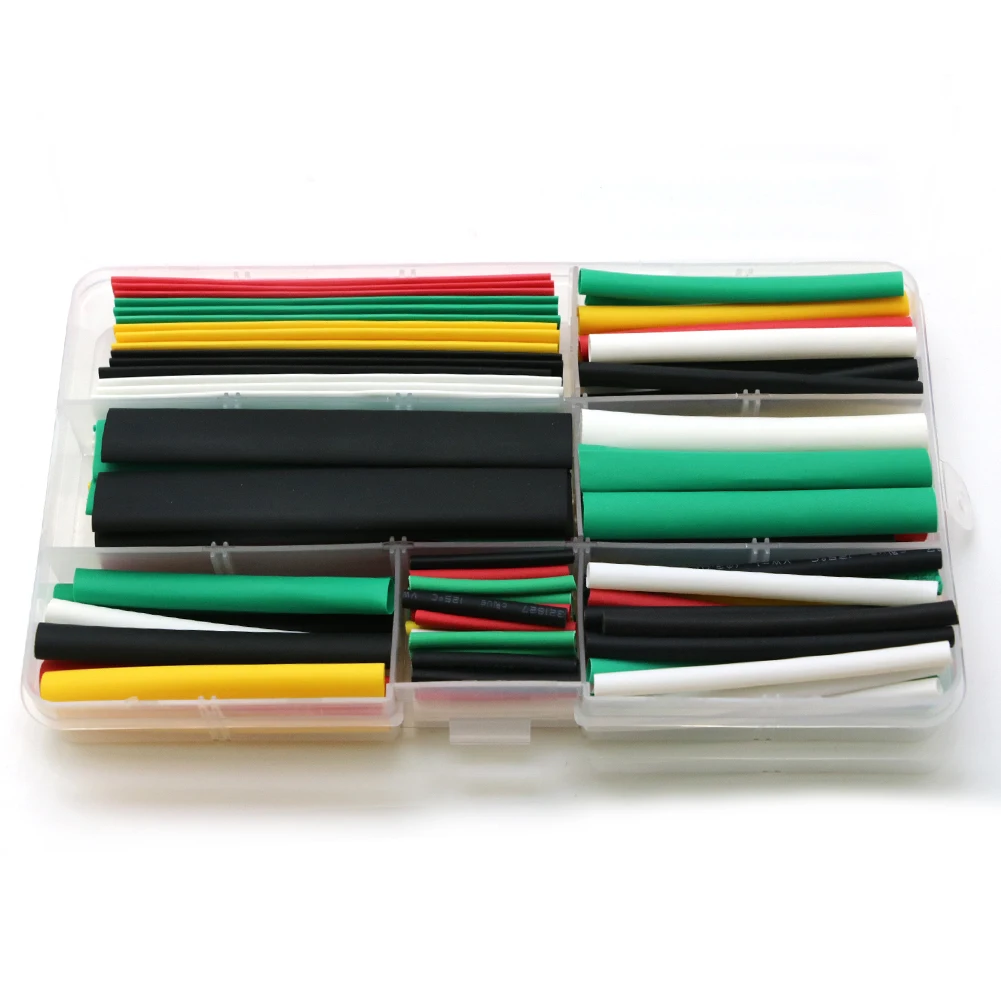 140pcs Heat Shrink Tube Wrap Kit Insulation Sleeving Polyolefin 2: 1 Shrinkable 7 Sizes for DIY Toys / Data Cable Protection | Игрушки и