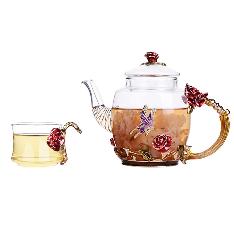 7 шт./компл. Подарочная коробка эмаль Чай посуда наборы для ухода за кожей красное