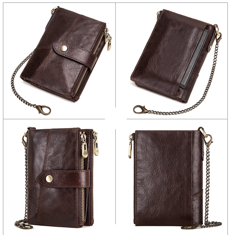 Genuine Leather Women Wallet GZCZ Casual Men Wallet Women Long Wallet In Women`s Wallet and Purses Retro Rfid Women Short Wallet